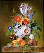 unknow artist Floral, beautiful classical still life of flowers.041 oil on canvas